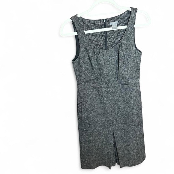 Classic + Sophisticated Ann Taylor Petites- 0P Herringbone Wool Sheath Dress - Picture 4 of 8